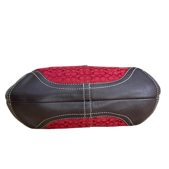 Coach 6351 Signature Canvas Mini Soho Hobo Shoulder Bag Red Y2K Small - Picture 6 of 9
